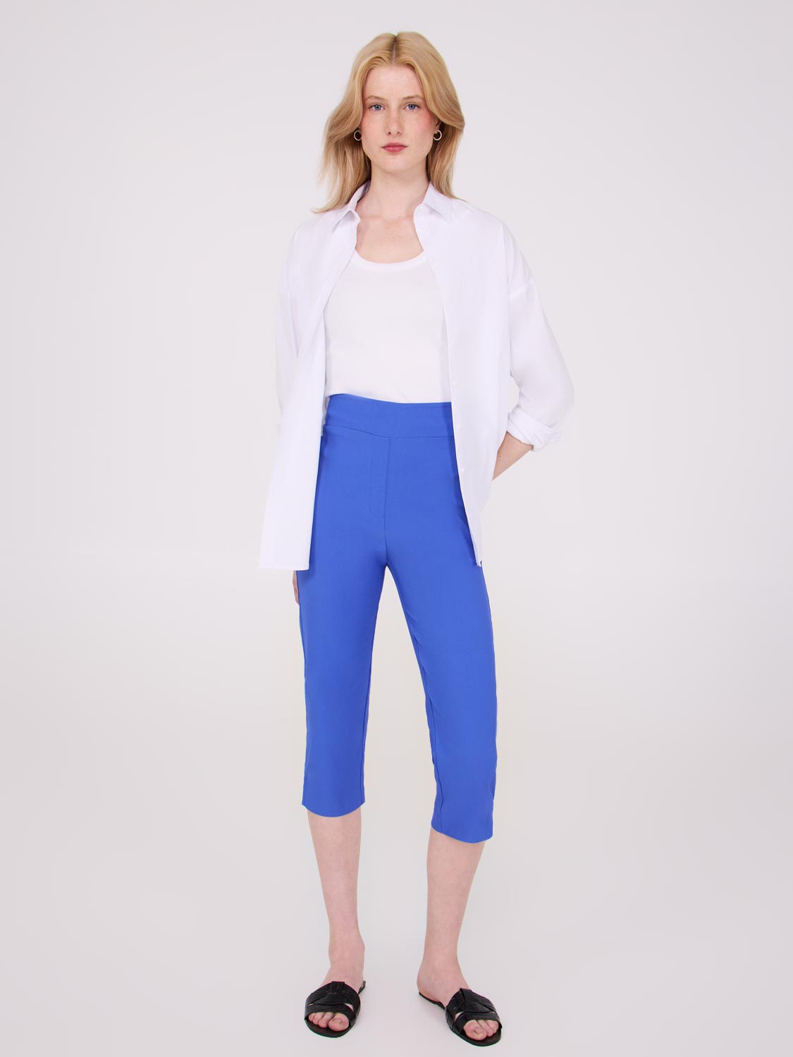Capri Pants With Slit Hem