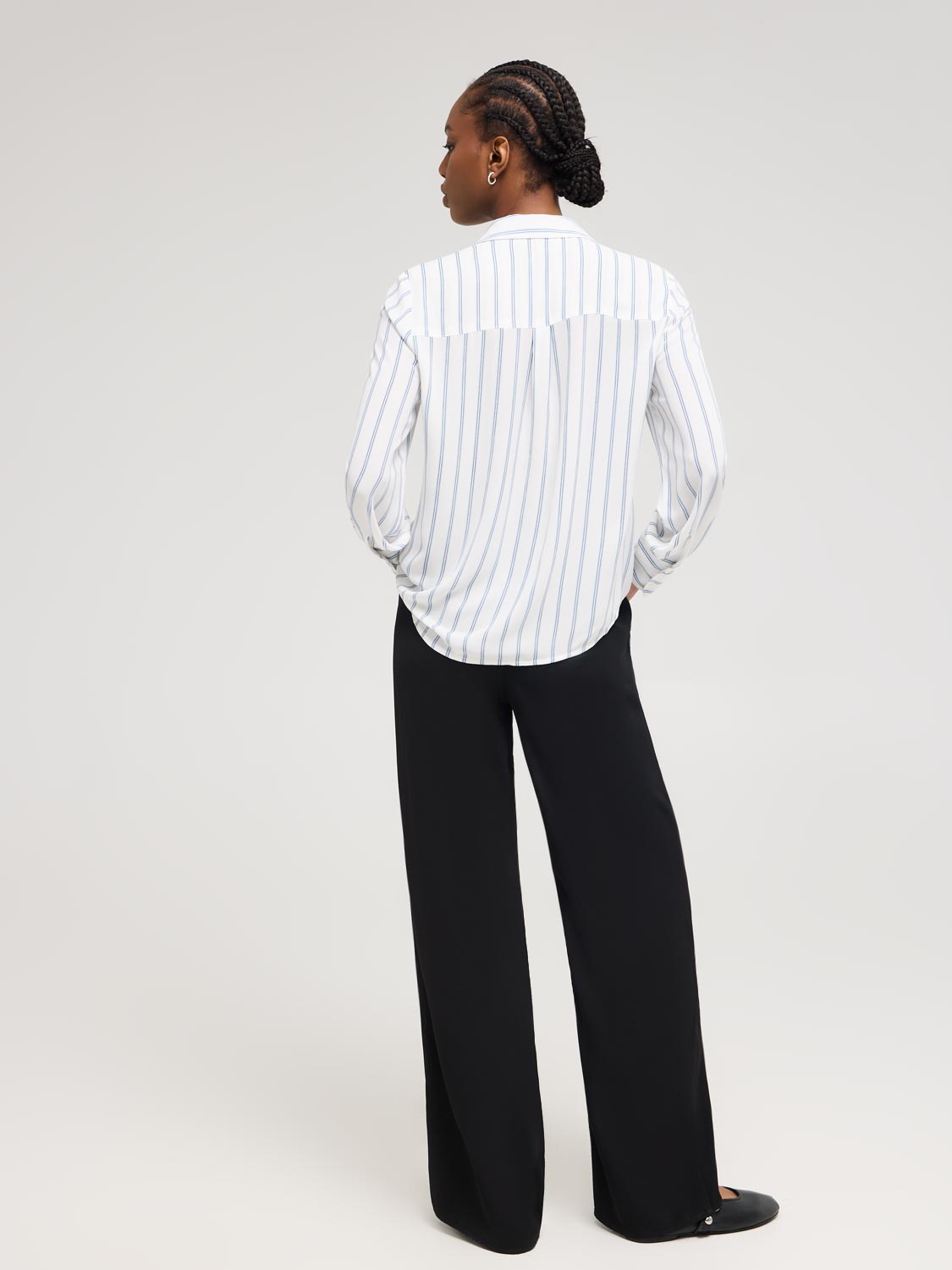 Striped Chiffon Blouse