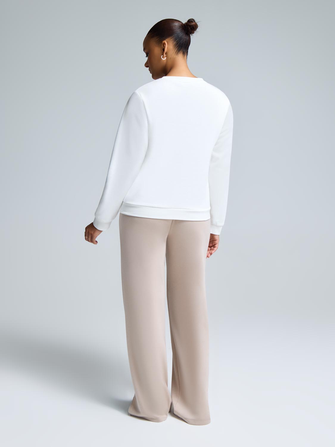 Floral Embroidered Fleece Sweatshirt