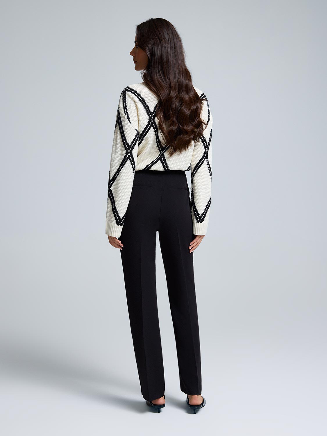 Pintuck Straight-Leg Pants