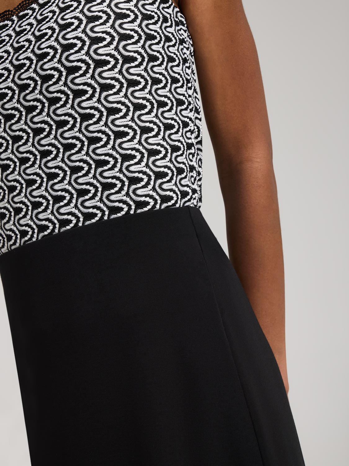 Asymmetrical Hem Midi Skirt