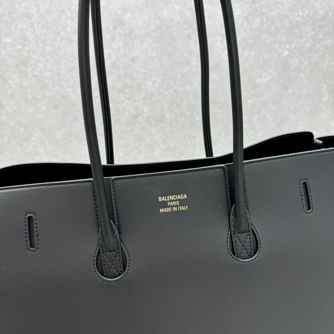 Bel Air Carry All Bag 30 in Black Nappa Lambskin Silver Hardware