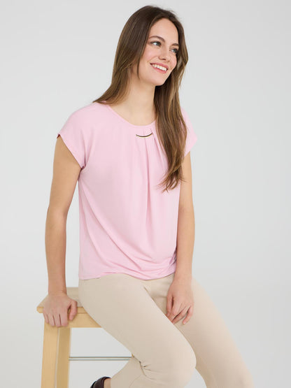 Pleated Top With Bar Detail