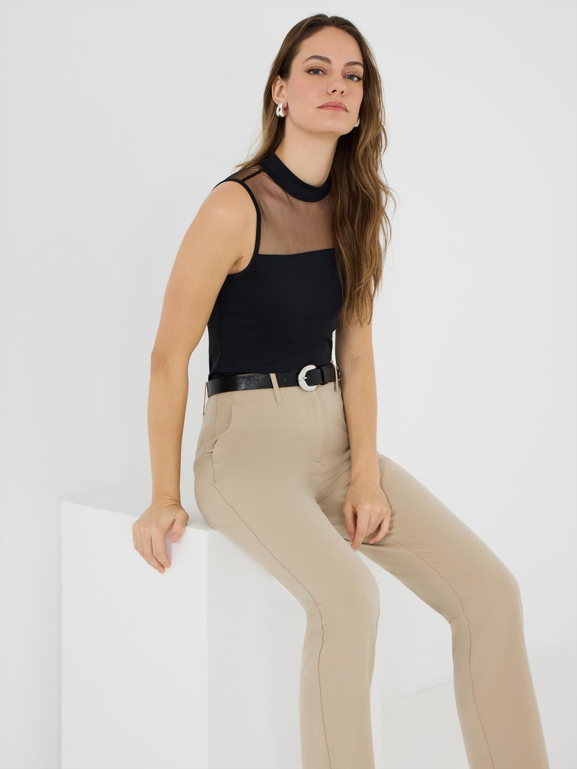 Double Layer Mesh Yoke Top