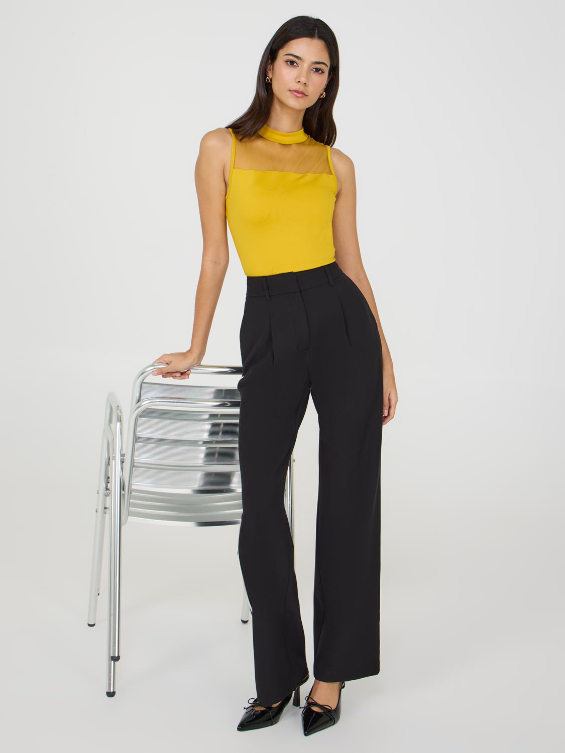 Double Layer Mesh Yoke Top