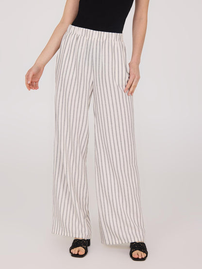 Striped Linen Palazzo Pants