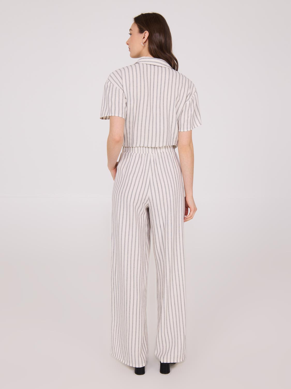 Striped Linen Palazzo Pants