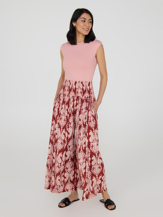 Paisley Print Palazzo Pants