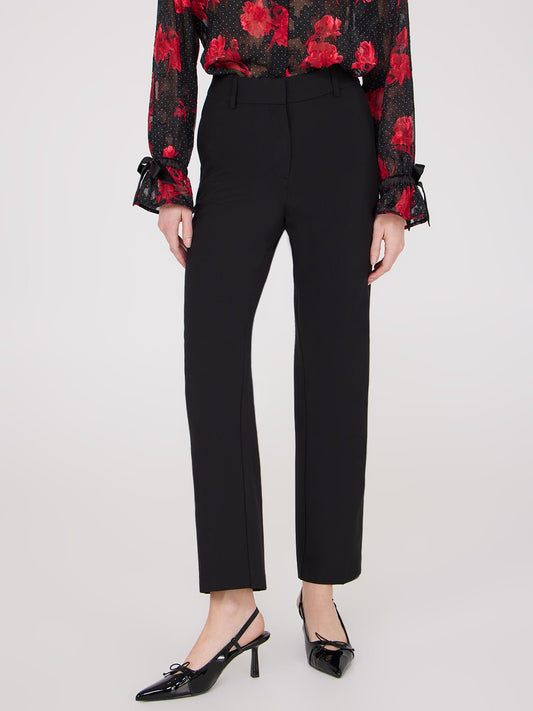 Straight Leg Mid-Rise Pants