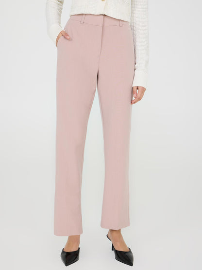 Straight Leg Mid-Rise Pants