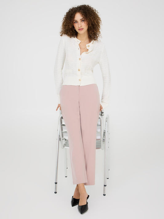 Straight Leg Mid-Rise Pants