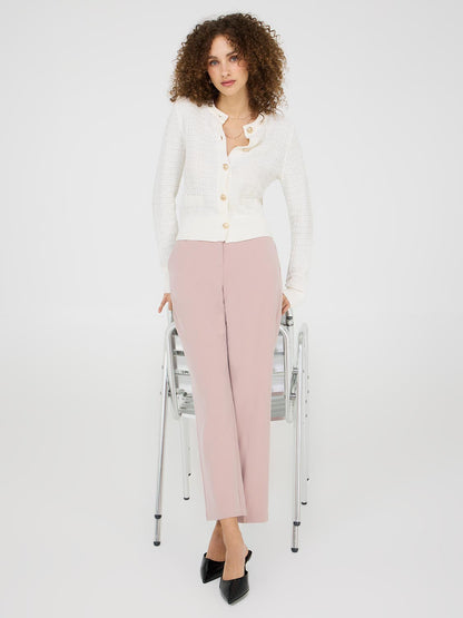 Straight Leg Mid-Rise Pants