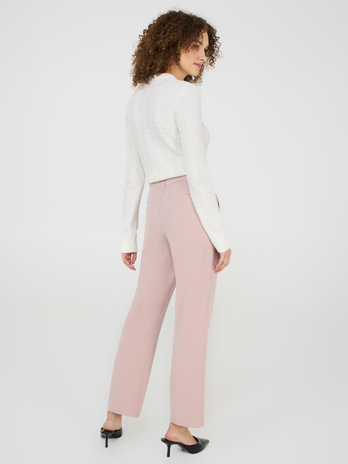 Straight Leg Mid-Rise Pants