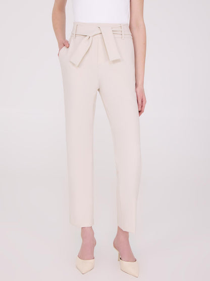 Slim Leg Pants With Sash