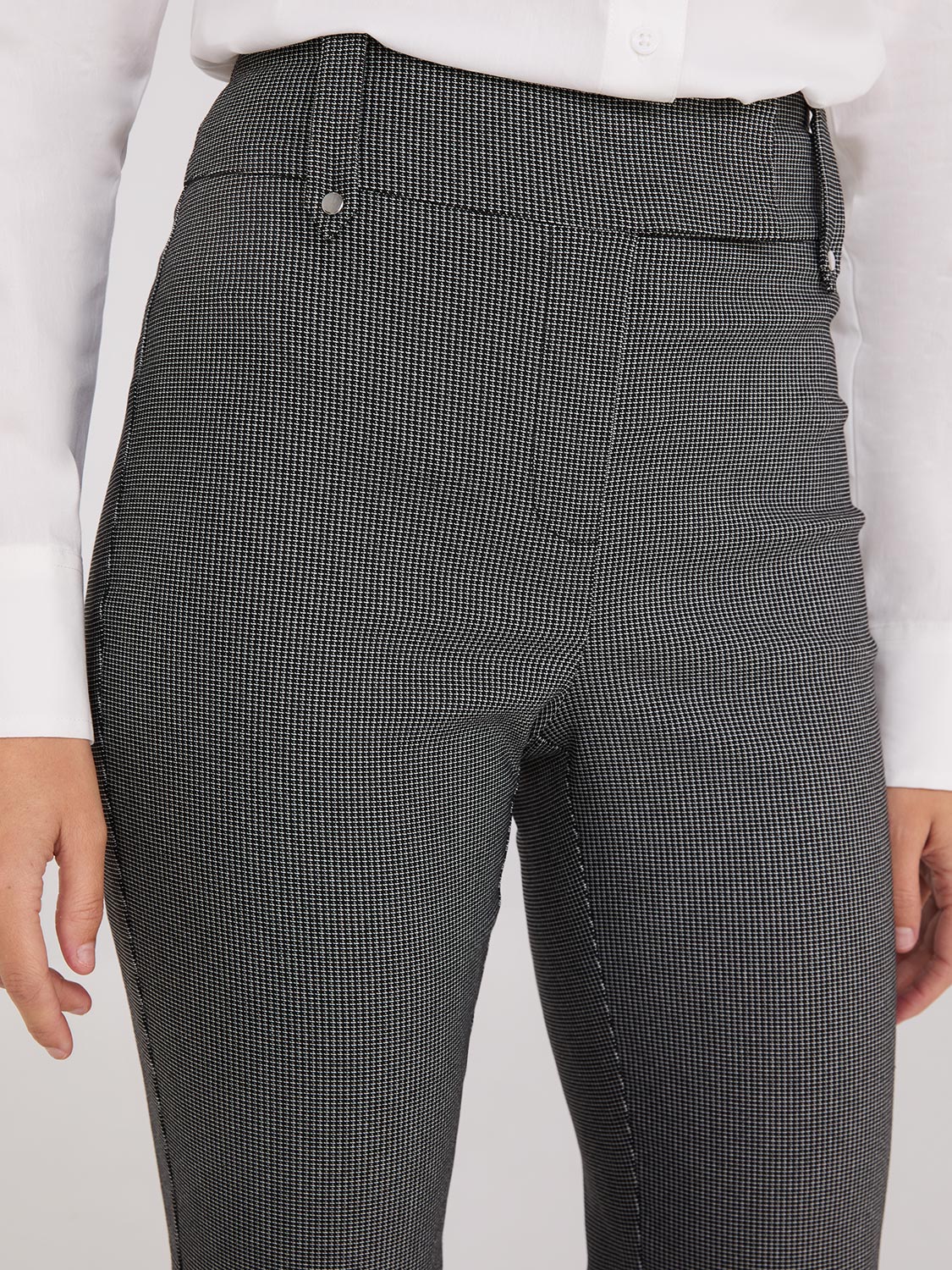 Check Print Bootcut Pants