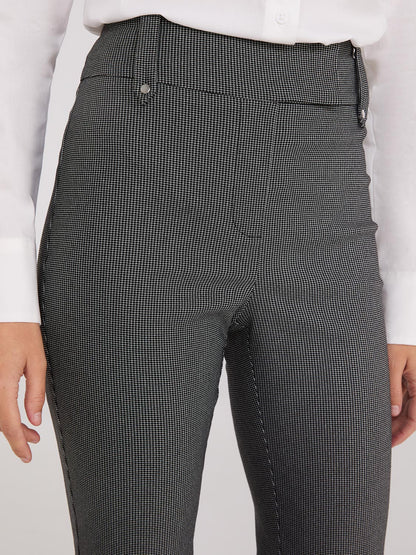 Check Print Bootcut Pants