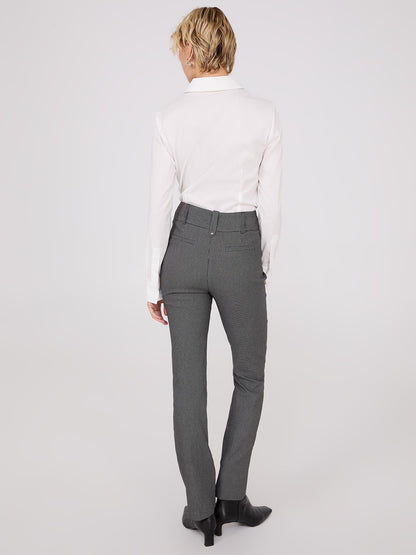 Check Print Bootcut Pants