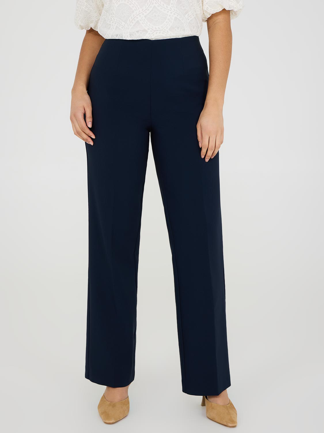 Straight Leg Pull-On Pants