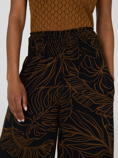 Printed Chiffon Palazzo Pants