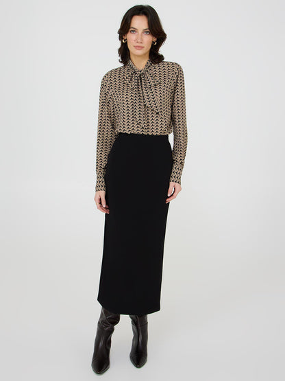 Crepe Midi Skirt