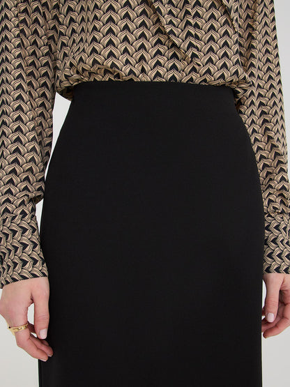 Crepe Midi Skirt