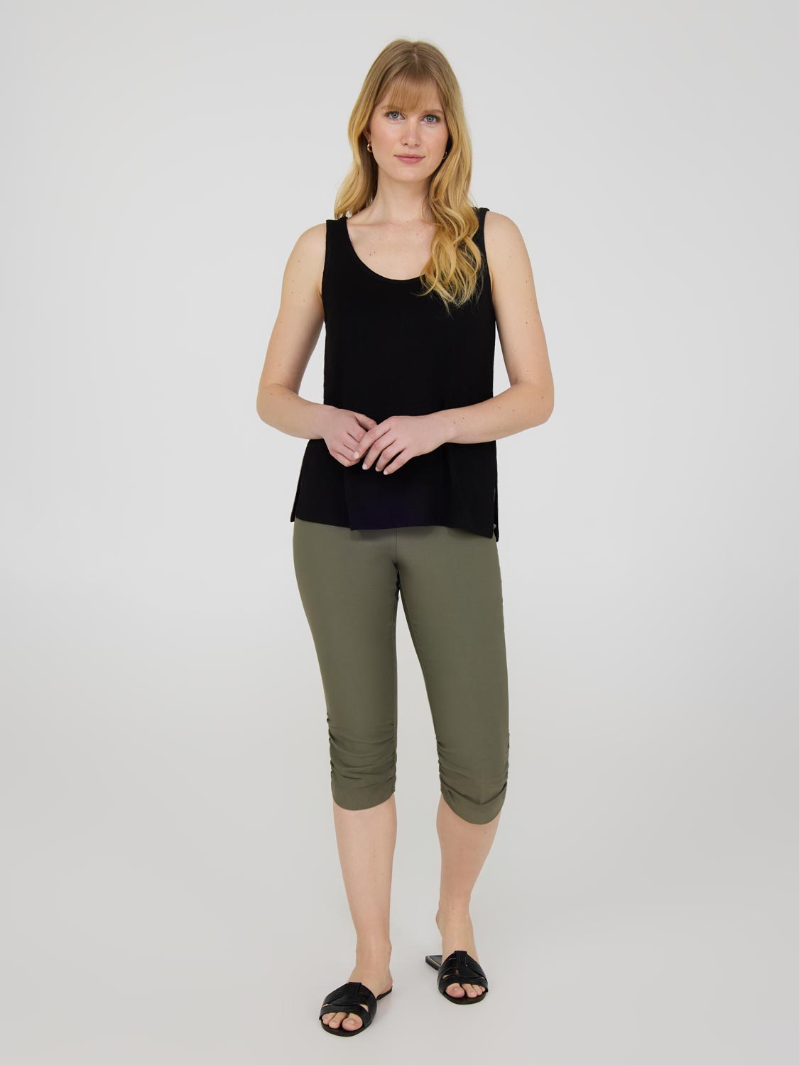 Ruched Capri Pants