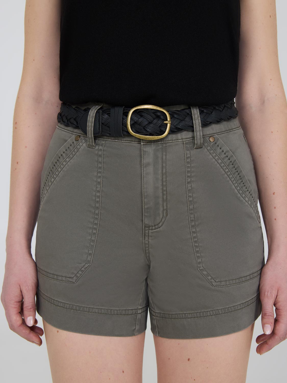 Belted Casual Shorts