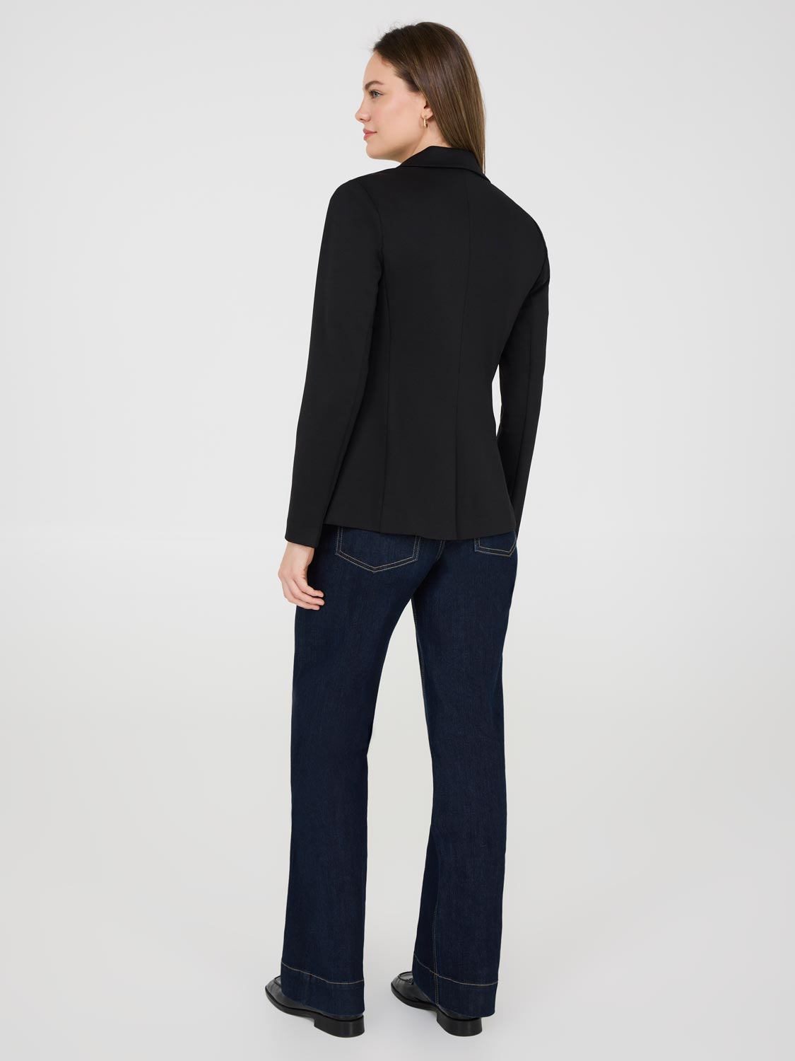 1-Button Blazer With Zipper Pockets