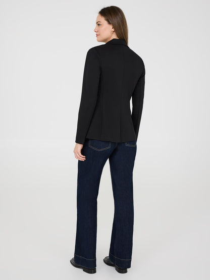 1-Button Blazer With Zipper Pockets