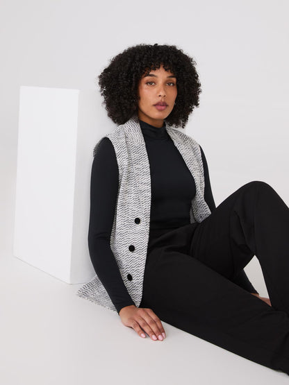 Bouclé Blazer Vest