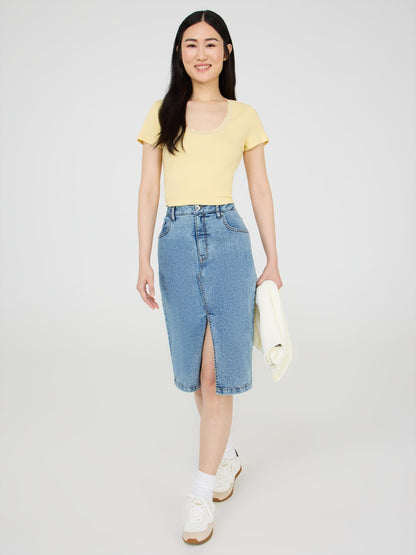 Denim Pencil Skirt