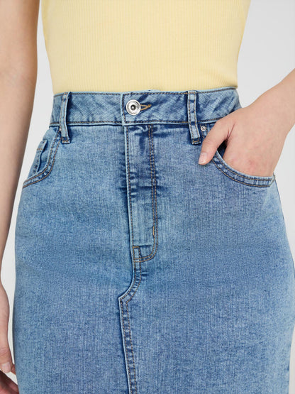 Denim Pencil Skirt