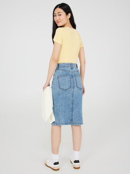 Denim Pencil Skirt