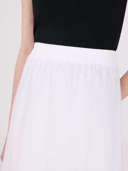 Poplin Skirt With Crochet Hem