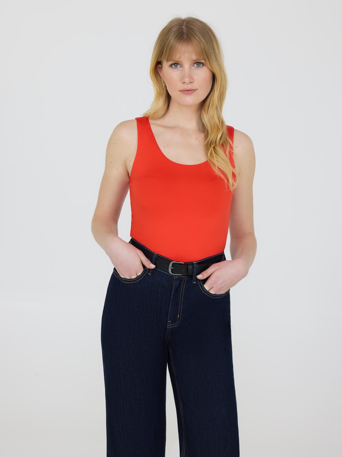 Double Layer Scoop Neck Tank Top