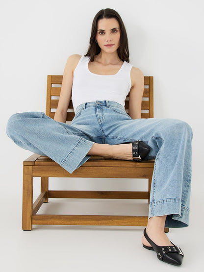 Faux Leather Slingback Flats