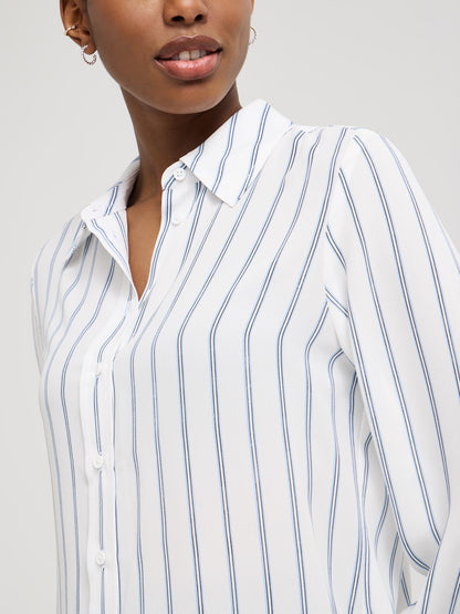 Striped Chiffon Blouse