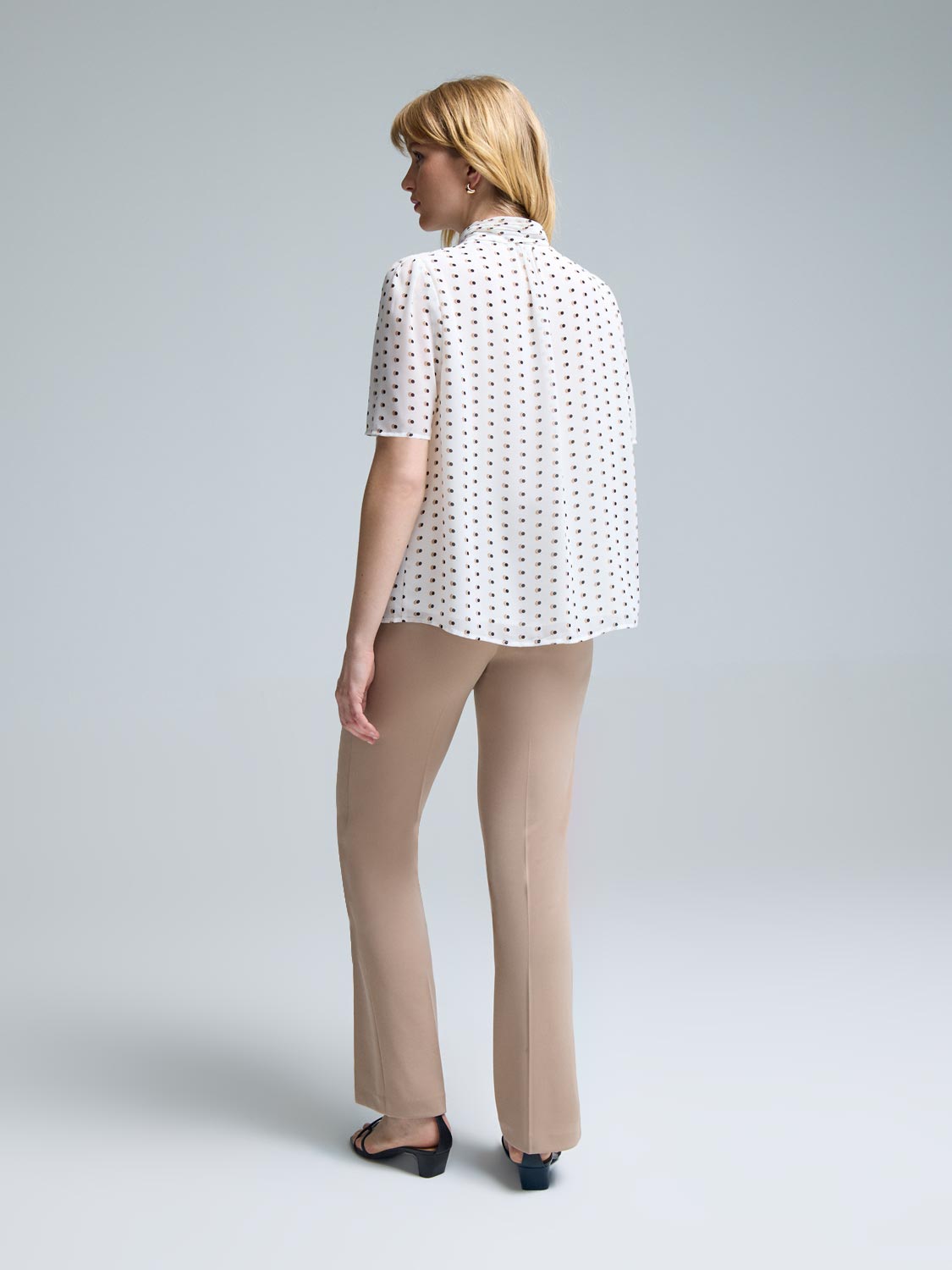 Polka Dot Chiffon Top