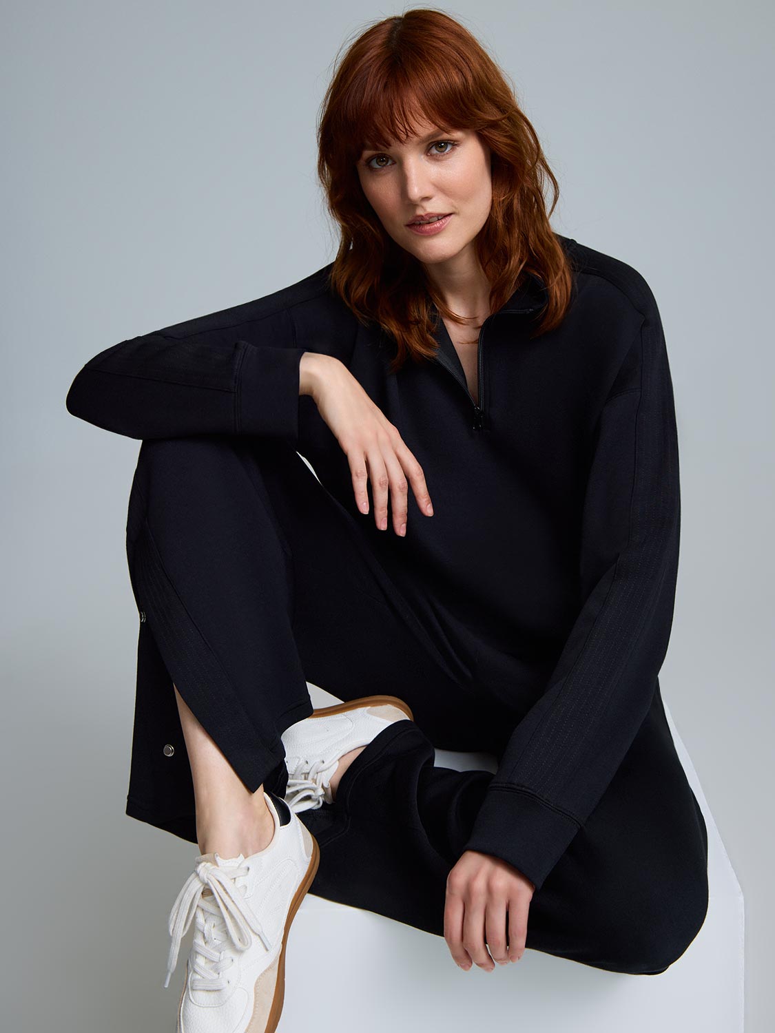 Cloud Fleece Slit Hem Wide-Leg Pants