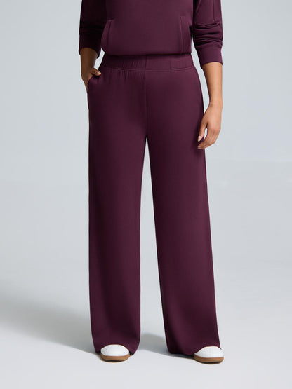 Cloud Fleece Slit Hem Wide-Leg Pants