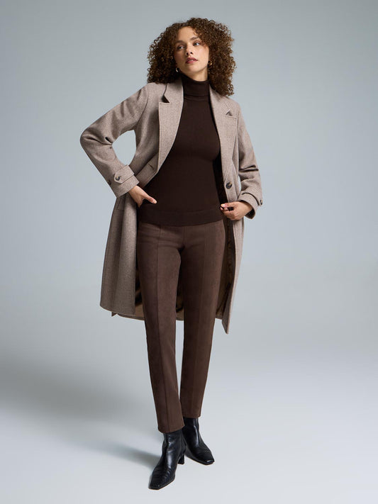 Faux Suede Skinny Leg Pants