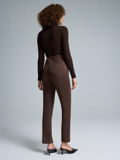 Faux Suede Skinny Leg Pants