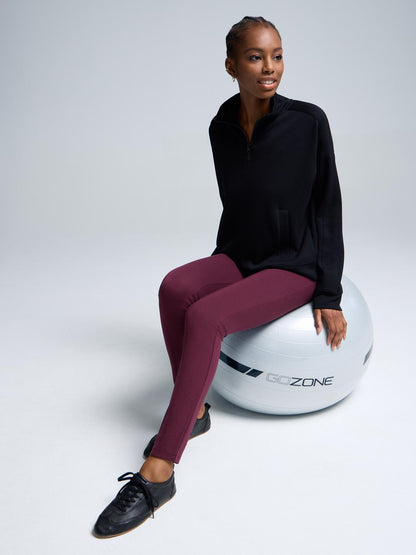 Exposed Waistband Skinny Leg Pants