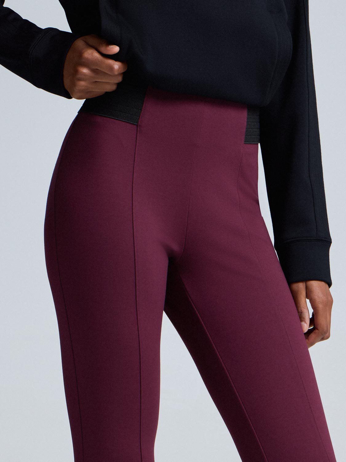 Exposed Waistband Skinny Leg Pants