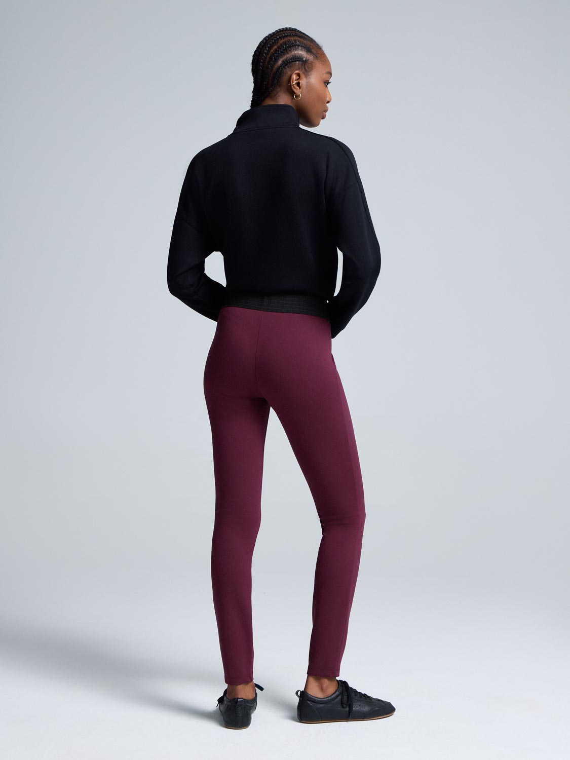 Exposed Waistband Skinny Leg Pants