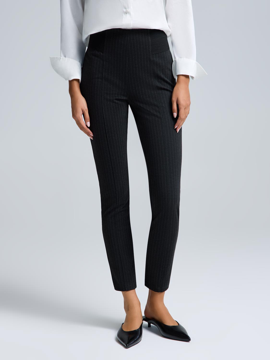 Striped Skinny Leg Pants