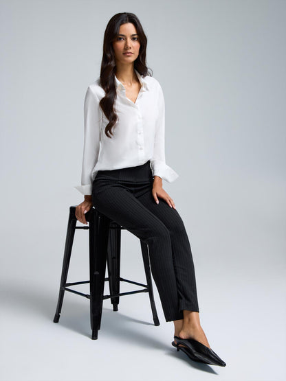 Striped Skinny Leg Pants