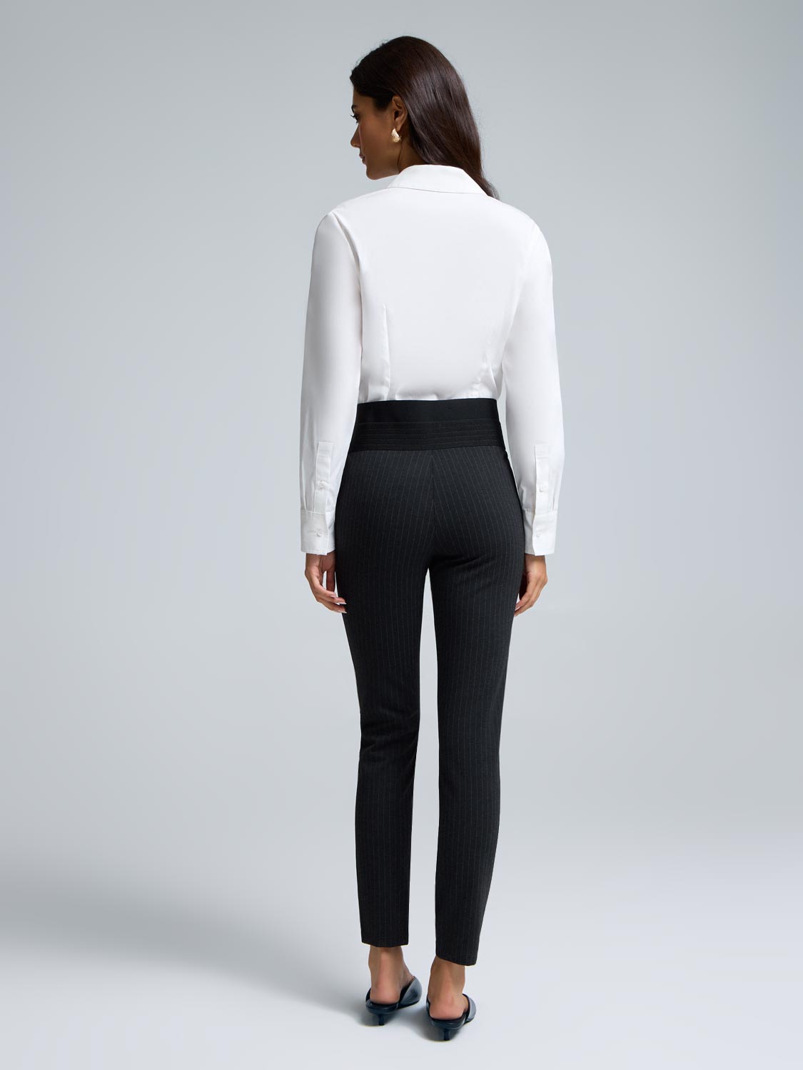 Striped Skinny Leg Pants