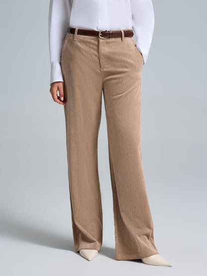 Wide-Leg Corduroy Pants