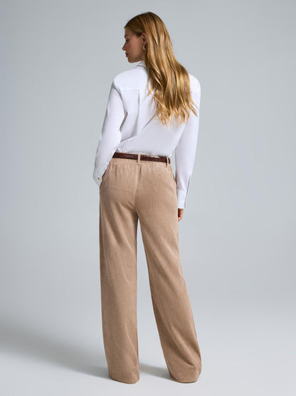 Wide-Leg Corduroy Pants